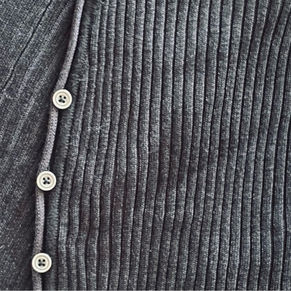 NWT Free People Ribbed Knit Slim Long Cardigan Black - Picture 4 of 4